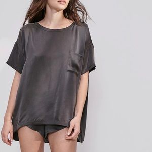 Lunya Washable Silk Tee Set Medium NWOT